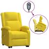 vidaXL masāžas krēsls, paceļams, gai&scaron;i dzeltens audums