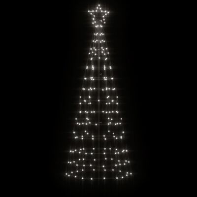 vidaXL Ziemassvētku eglītes dekorācija, 220 LED, vēsi baltas, 180 cm