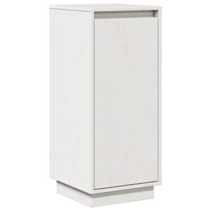 vidaXL kumode, balta, 31,5x34x75 cm, priedes masīvkoks