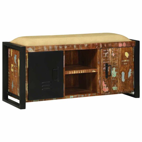 vidaXL Solā līdz skapim Daudzkrāsains Pārstrādāts masīvkoks