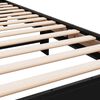 vidaXL gultas rāmis, melns, 75x190 cm, inženierijas koks, metāls