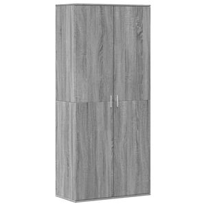 vidaXL apavu skapis, pelēka ozolkoka, 80x39x178 cm, inženierijas koks