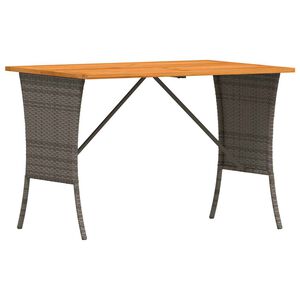 vidaXL dārza galds ar akācijas koka virsmu pelēks 105x75x72 cm