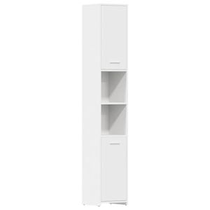 vidaXL vannasistabas plaukts, balts, 30x30x183,5 cm, inženierijas koks