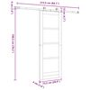 vidaXL Slīdošās durvis ORKDAL Brūna 73,5 x 198,5 cm Ciets priedes koks