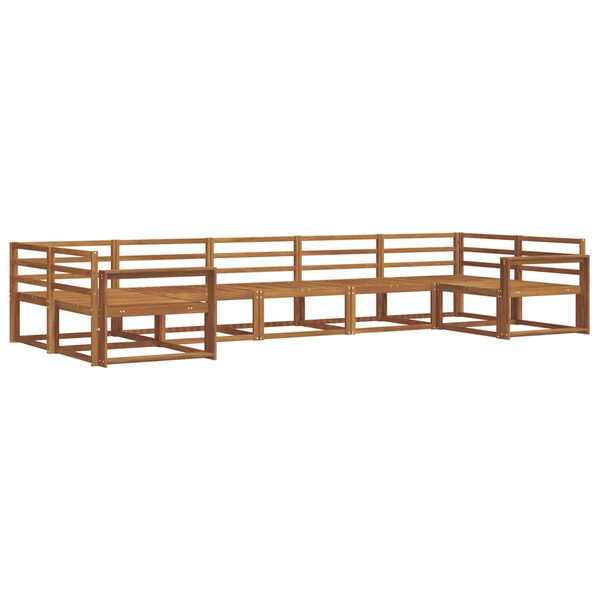 vidaXL Āra dīvānu komplekts 7 pcs Dabiska Cietā akācijas koks