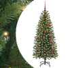 vidaXL Mākslīgā Ziemassvētku eglīte su 150 LED Zaļa 150 cm PE un PVC