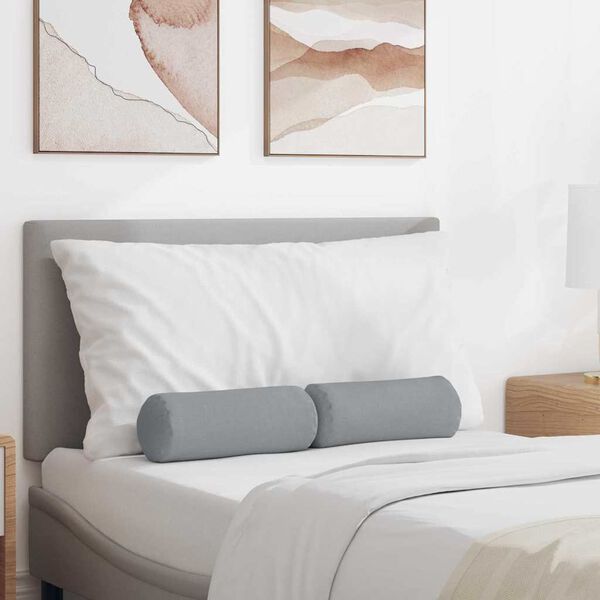 vidaXL Spilveni 2 pcs Gai&scaron;i pelēks &Oslash; 15 x 40 cm audums