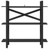 vidaXL Grāmatu plaukts Melns ozolkoks 100 x 33,5 x 102 cm