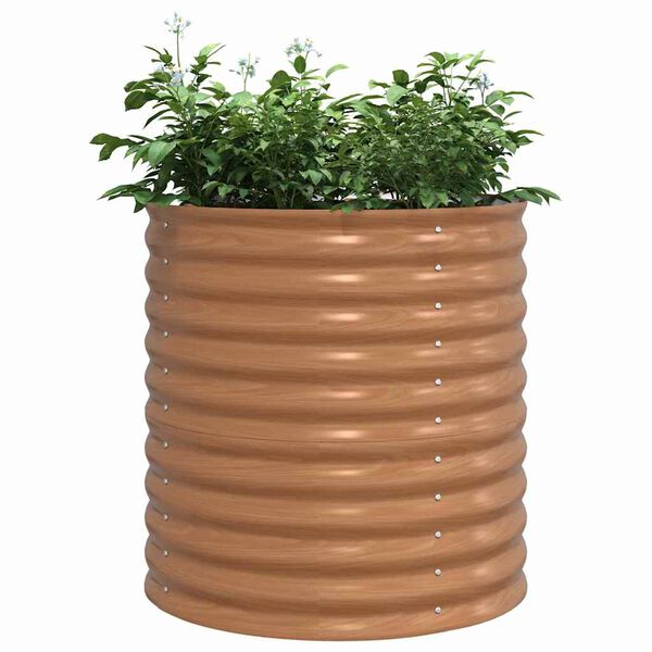 vidaXL Paaugstināta gulta Brūna 80 x 80 x 81 cm Tērauds