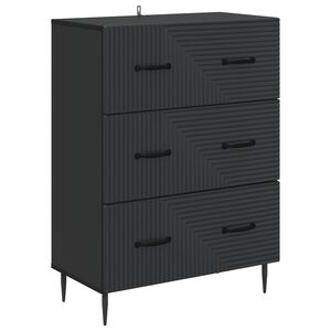vidaXL Atvilktņu skapis Melns 66 x 34,5 x 89,5 cm Inženierijas koks