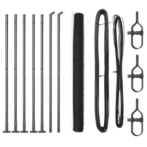 vidaXL Žoga āķis Pelēka 10 x 1,4 m (50 mm siets) Tērauds un PVC