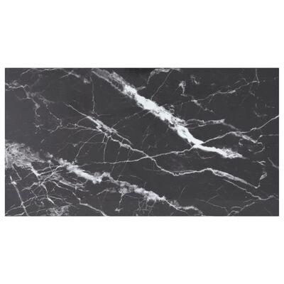 vidaXL galda virsma, melna, 120x65 cm, 8 mm, stikls ar marmora dizainu