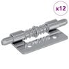 vidaXL Slēdzene 12 gab. Sudraba 46 x 17 x 1,2 mm Tērauds