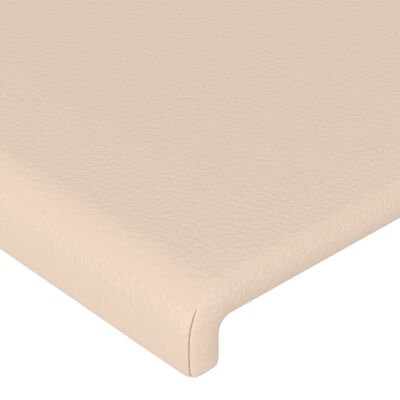 vidaXL gultas galvgalis, 100x5x78/88 cm, kapučīno krāsas, mākslīgā āda