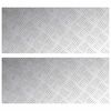 vidaXL Trepju paklājs Taisnstūra 2 pcs Sudraba 70 x 30 cm Alumīnijs