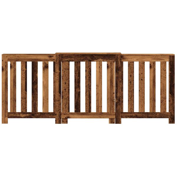 vidaXL radiatora pārsegs, koka krāsā, 205x21,5x83,5 cm, koks