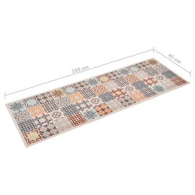 vidaXL virtuves paklājs, mazgājams, mozaīkas apdruka, 45x150 cm