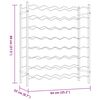 vidaXL vīna pudeļu plaukts, 48 pudelēm, balts metāls