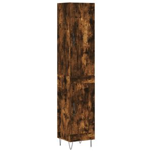 vidaXL augstais skapītis, ozolkoka, 34,5x34x180 cm, inženierijas koks