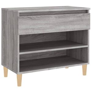 vidaXL apavu plaukts, pelēka ozola, 70x36x60 cm, inženierijas koks
