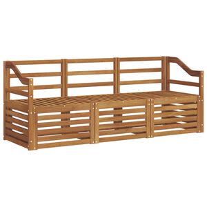 vidaXL Dīvāna komplekti 3 pcs Dabiska Cietā akācijas koks