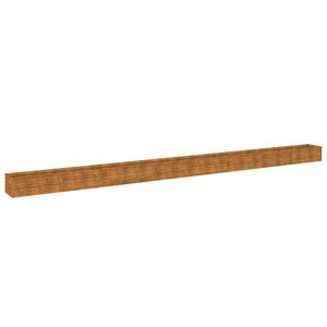 vidaXL augstā dārza puķu kaste, 770x50x36 cm, tērauds ar rūsas efektu