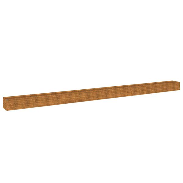 vidaXL augstā dārza puķu kaste, 770x50x36 cm, tērauds ar rūsas efektu