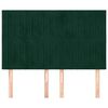 vidaXL galvgalis, tum&scaron;i zaļ&scaron;, 144x5x118/128 cm, samts