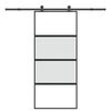 vidaXL bīdāmās durvis ar aparatūras komplektu 90x205 cm rūdīts stikls