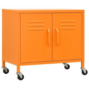 vidaXL skapītis, 60x35x56 cm, tērauds, oranžs