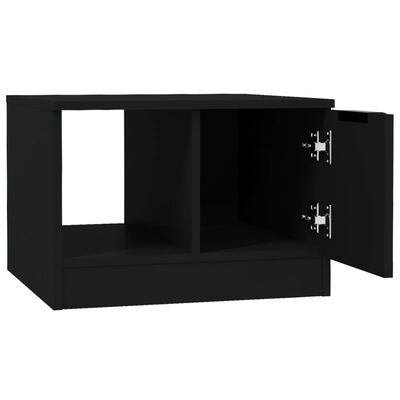 vidaXL kafijas galdiņš, melns, 50x50x36 cm, inženierijas koks