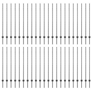 vidaXL Žoga āķis 88 pcs Pelēka 180 cm Tērauds
