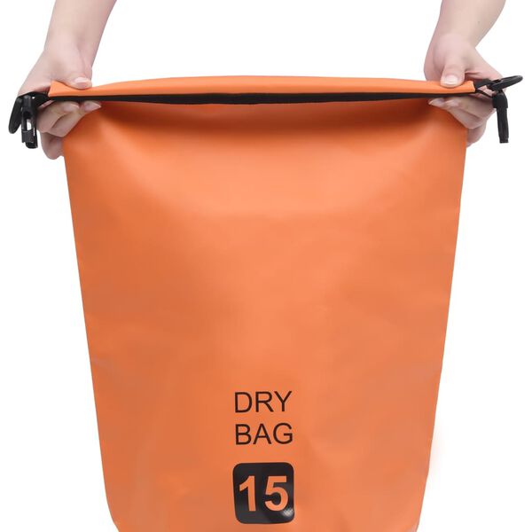 vidaXL ūdens soma, oranža, 15 L, PVC