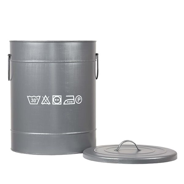 LABEL51 veļas grozs, 32x32x43 cm, M izmērs, antīki pelēks