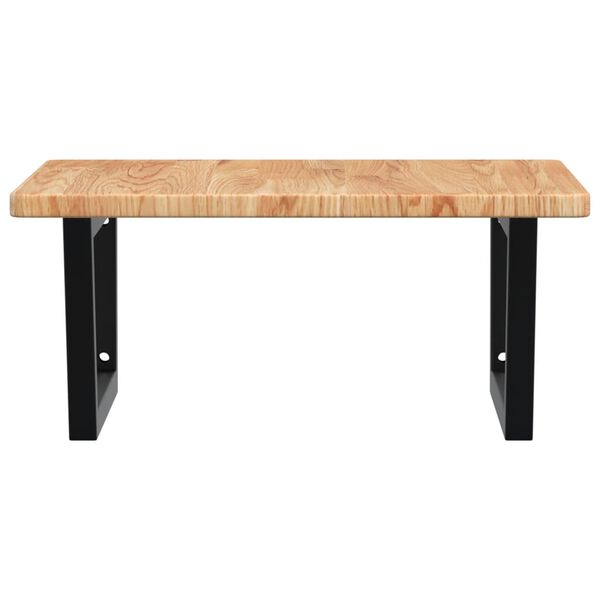 vidaXL izlietnes plaukts, stiprināms pie sienas, tērauds, ozola koks