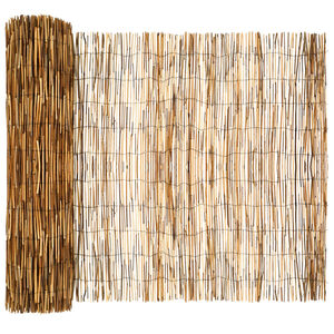 vidaXL Dārza žogs Oglekļa 500 x 100 cm Niedres