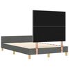 vidaXL Gultas rāmis ar galvas klāju Tum&scaron;i pelēka 120 x 200 cm audums