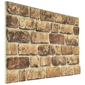 vidaXL Sienas paneļi 10 gab. 100 x 50 cm Tum&scaron;s smiltis EPS putas
