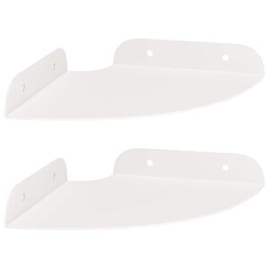 vidaXL Peldējo&scaron;ais plaukts ar plauktu 2 pcs Balts 15 x 15 x 2 cm