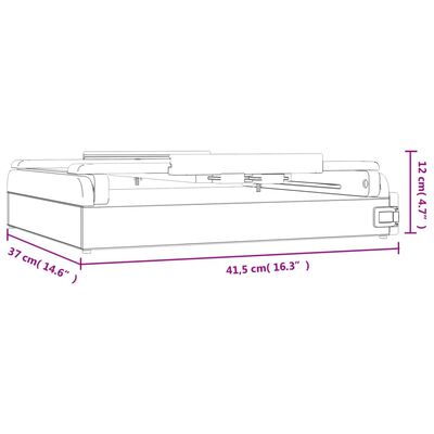 vidaXL galda molberts ar atvilktni, 41,5x37x12 cm, priedes masīvkoks