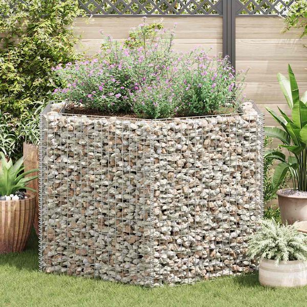 vidaXL gabions, augstā puķu kaste, 160x140x100 cm, se&scaron;stūrveida