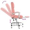 vidaXL biroja masāžas krēsls, rozā mākslīgā āda