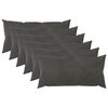 vidaXL Spilvenu pārvalks 6 pcs HEERLEN Tum&scaron;i pelēka 40 x 80 cm Samts