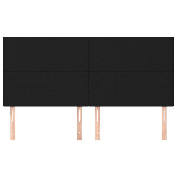 vidaXL galvgalis, melns, 180x5x118/128 cm, audums