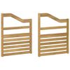 vidaXL Brokastis moduļi 2 pcs Balts 59 x 4 x 73 cm Cietā akācijas koks