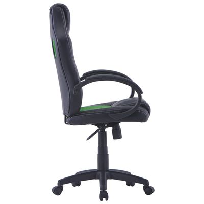 vidaXL datorspēļu krēsls, zaļa mākslīgā āda