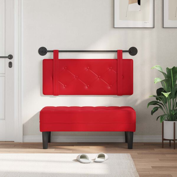 vidaXL Karājo&scaron;s galvgalis Sarkana 100 cm Mākslīgā āda