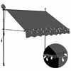 vidaXL izvelkama markīze ar LED, manuāla, 150 cm, antracītpelēka