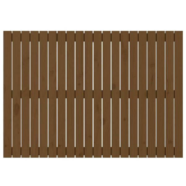 vidaXL galvgalis, medus brūns, 127,5x3x90 cm, priedes masīvkoks